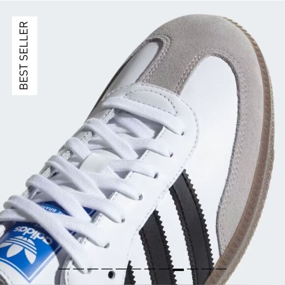 Adidas Samba OG Shoes Size 4.5 in Cloud White/Core Black/gum NWT in packaging - Picture 4 of 16